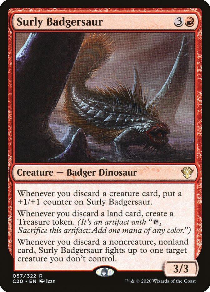 Magic: The Gathering MTG Single Surly Badgersaur [Commander 2020]