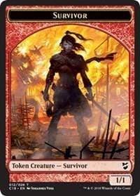 Magic: The Gathering MTG Single Survivor // Myr (023) Double-sided Token [Commander 2018]