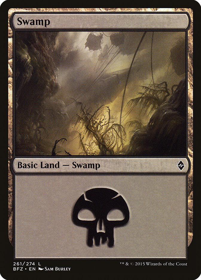 Magic: The Gathering MTG Single Swamp (261a) [Battle for Zendikar]