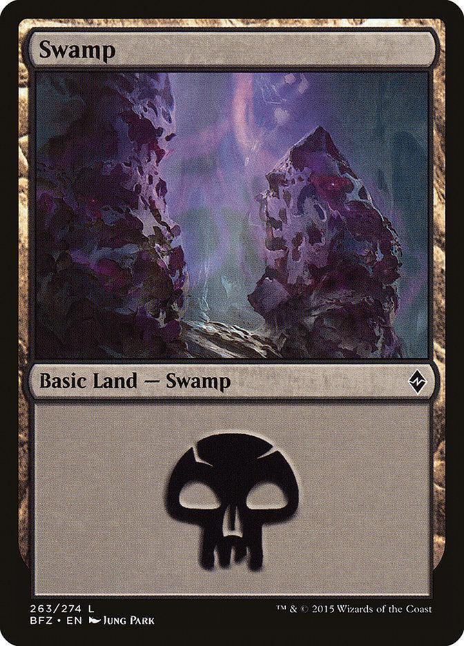 Magic: The Gathering MTG Single Swamp (263a) [Battle for Zendikar]
