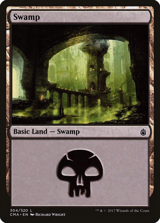Magic: The Gathering MTG Single Swamp (304) [Commander Anthology]