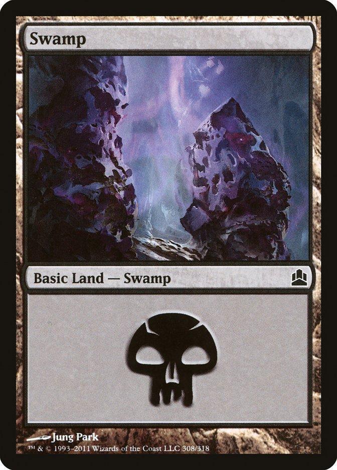 Magic: The Gathering MTG Single Swamp (308) [Commander 2011]