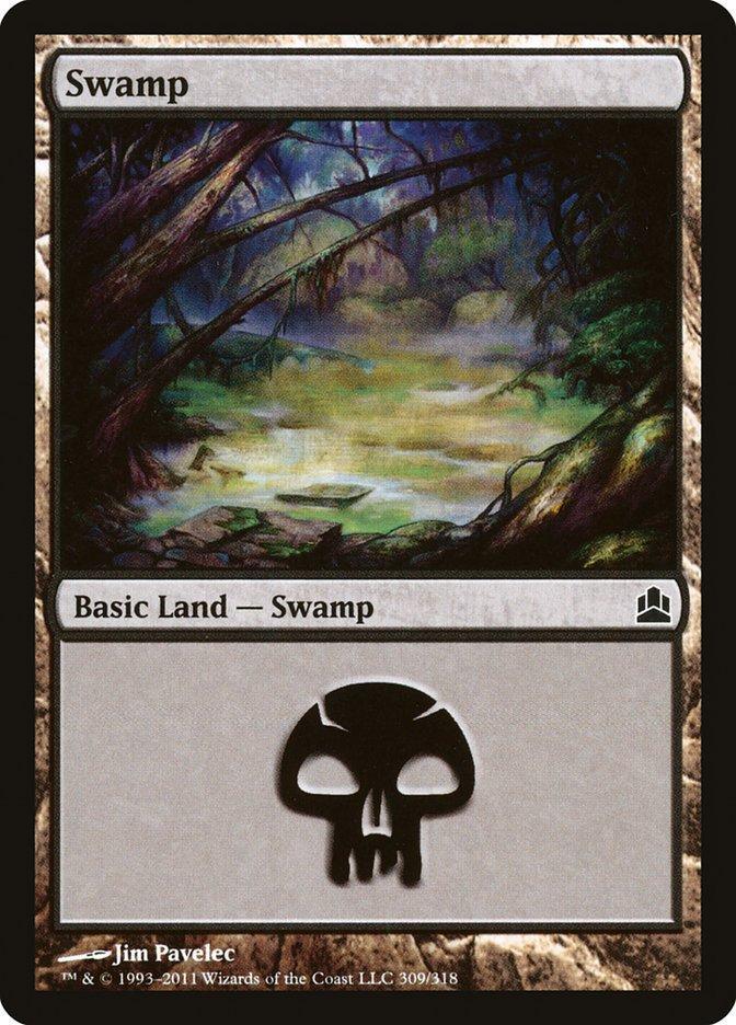 Magic: The Gathering MTG Single Swamp (309) [Commander 2011]