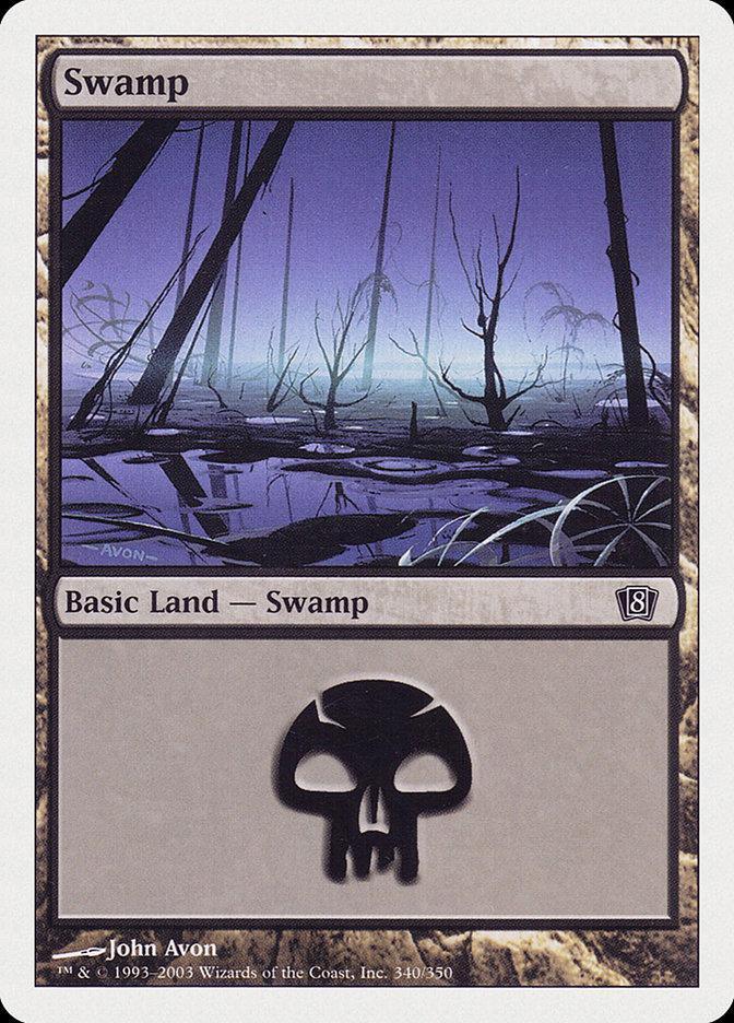 Magic: The Gathering MTG Single Swamp (340) [Eighth Edition]