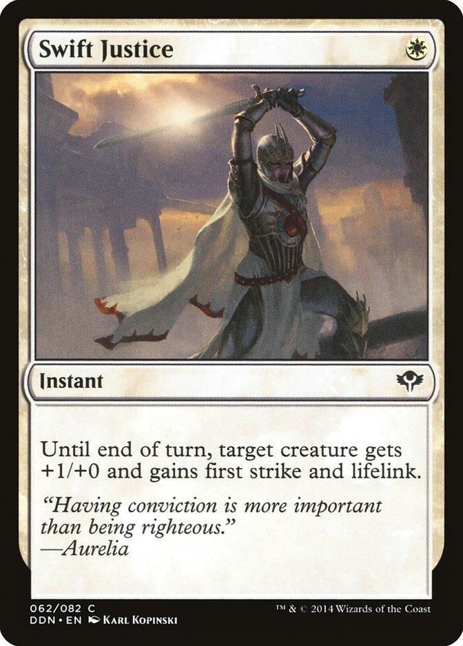 Magic: The Gathering MTG Single Swift Justice [Duel Decks: Speed vs. Cunning]