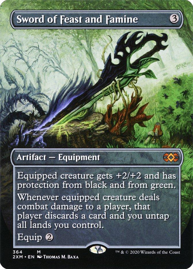 Magic: The Gathering MTG Single Sword of Feast and Famine (Toppers) [Double Masters Extended Art]
