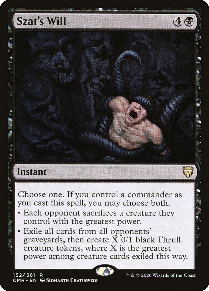 Magic: The Gathering MTG Single Szat's Will [Commander Legends]