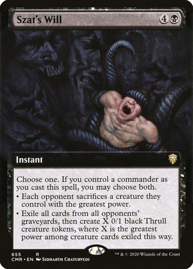 Magic: The Gathering MTG Single Szat's Will (Extended) [Commander Legends Extended]