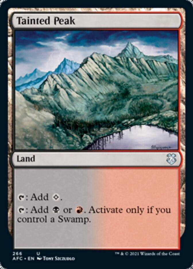 Magic: The Gathering MTG Single Tainted Peak [Dungeons & Dragons: Adventures in the Forgotten Realms Commander]