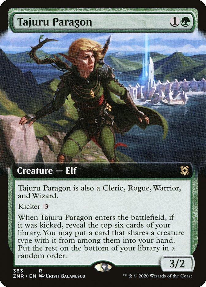 Magic: The Gathering MTG Single Tajuru Paragon (Extended) [Zendikar Rising Extended Art]