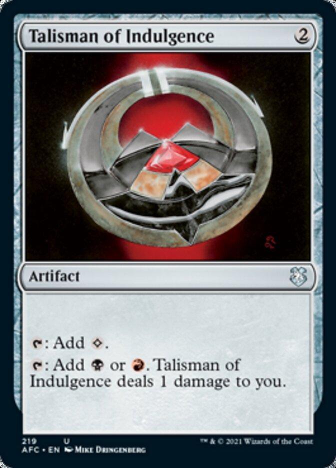 Magic: The Gathering MTG Single Talisman of Indulgence [Dungeons & Dragons: Adventures in the Forgotten Realms Commander]