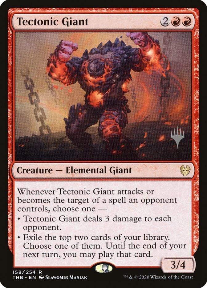 Magic: The Gathering MTG Single Tectonic Giant (Promo Pack) [Theros Beyond Death Promos]