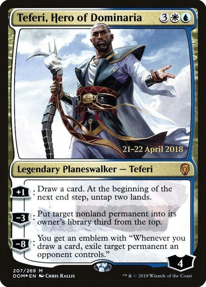 Magic: The Gathering MTG Single Teferi, Hero of Dominaria  [Dominaria Prerelease Promos]