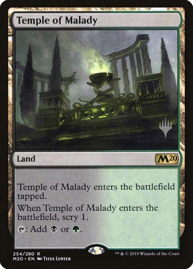 Magic: The Gathering MTG Single Temple of Malady (Promo Pack) [Core Set 2020 Promos]