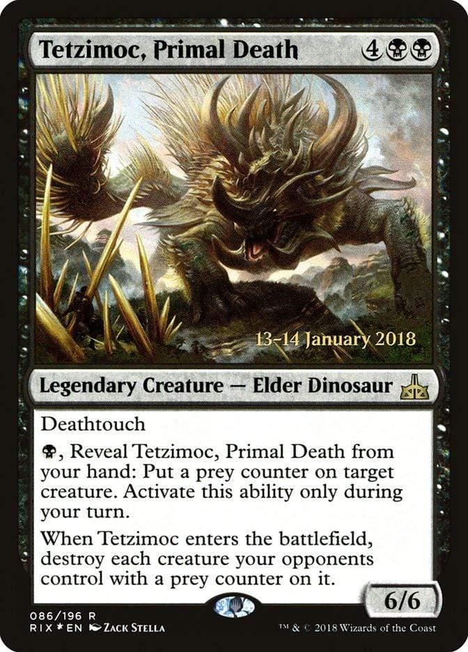 Magic: The Gathering MTG Single Tetzimoc, Primal Death [Rivals of Ixalan Prerelease Promos]
