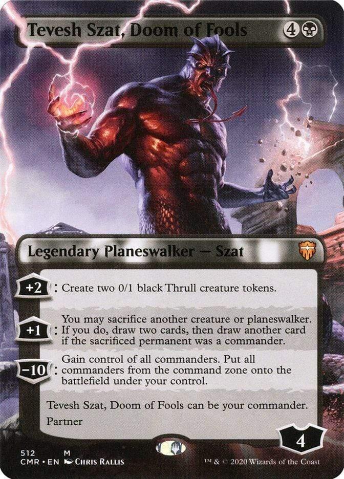 Magic: The Gathering MTG Single Tevesh Szat, Doom of Fools (Borderless) [Commander Legends Borderless]