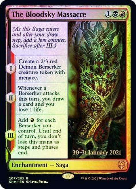 Magic: The Gathering MTG Single The Bloodsky Massacre [Kaldheim Prerelease Promos]