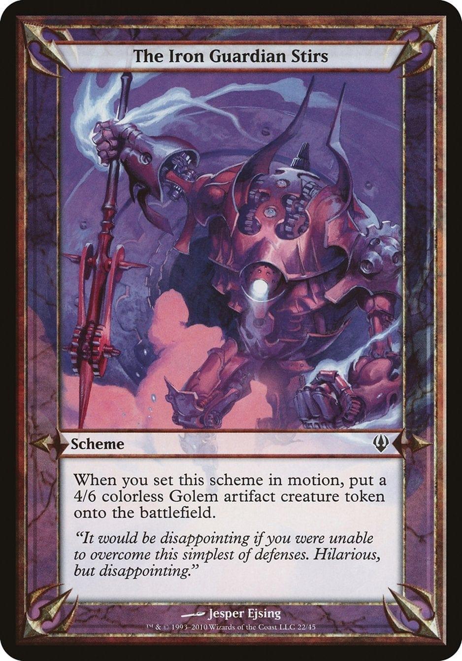 Magic: The Gathering MTG Single The Iron Guardian Stirs (Schemes) [Archenemy Schemes]