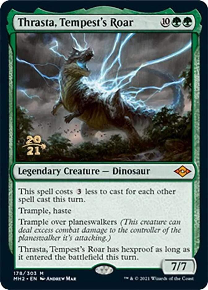 Magic: The Gathering MTG Single Thrasta, Tempest's Roar [Modern Horizons 2 Prerelease Promos]