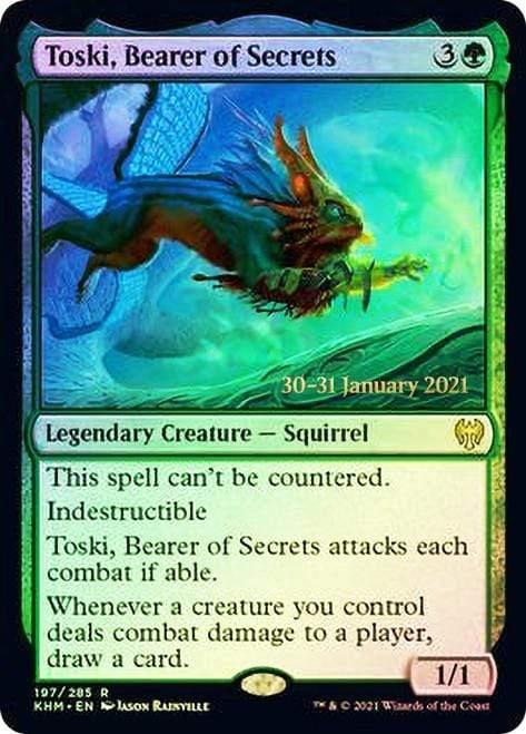Magic: The Gathering MTG Single Toski, Bearer of Secrets  [Kaldheim Prerelease Promos]