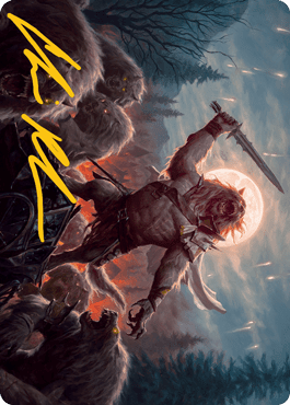 Magic: The Gathering MTG Single Tovolar, the Midnight Scourge 1 Art Card (Gold-Stamped Signature) [Innistrad: Midnight Hunt Art Series]