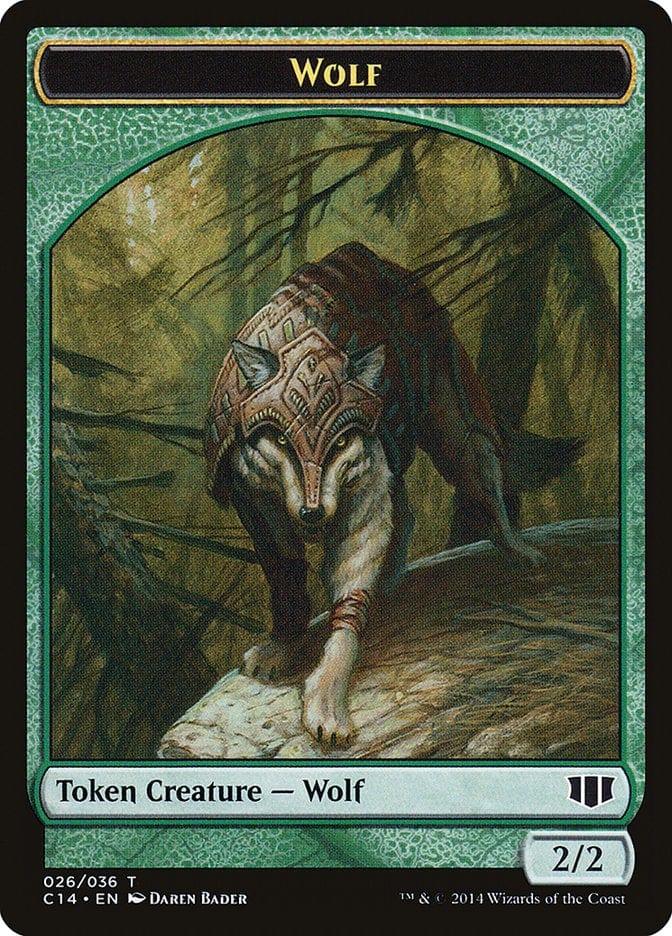 Magic: The Gathering MTG Single Treefolk // Wolf Double-sided Token [Commander 2014 Tokens]