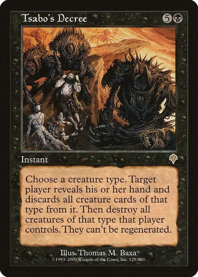 Magic: The Gathering MTG Single Tsabo's Decree [Invasion]