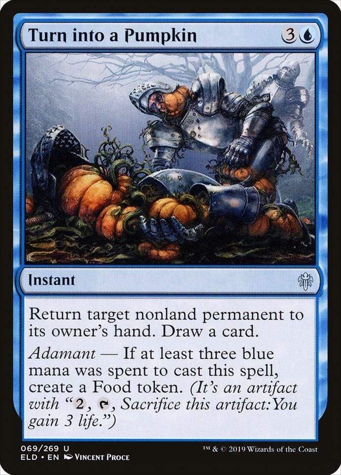 Magic: The Gathering MTG Single Turn into a Pumpkin [Throne of Eldraine]