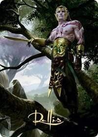 Magic: The Gathering MTG Single Tyvar Kell Art Card (Gold-Stamped Signature) [Kaldheim: Art Series]