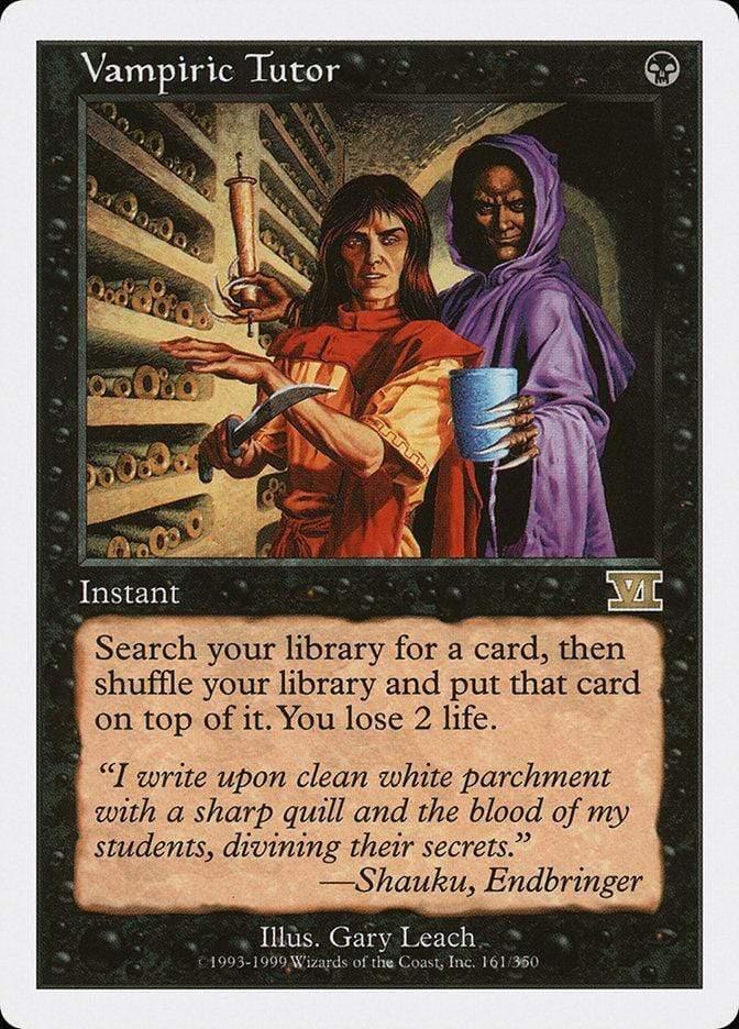 Magic: The Gathering MTG Single Vampiric Tutor [Classic Sixth Edition]