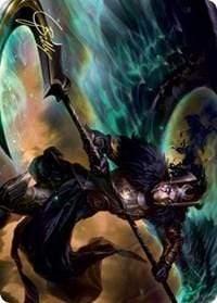 Magic: The Gathering MTG Single Vengeful Reaper Art Card (Gold-Stamped Signature) [Kaldheim: Art Series]