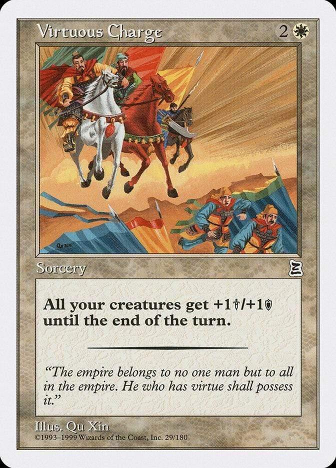 Magic: The Gathering MTG Single Virtuous Charge [Portal Three Kingdoms]