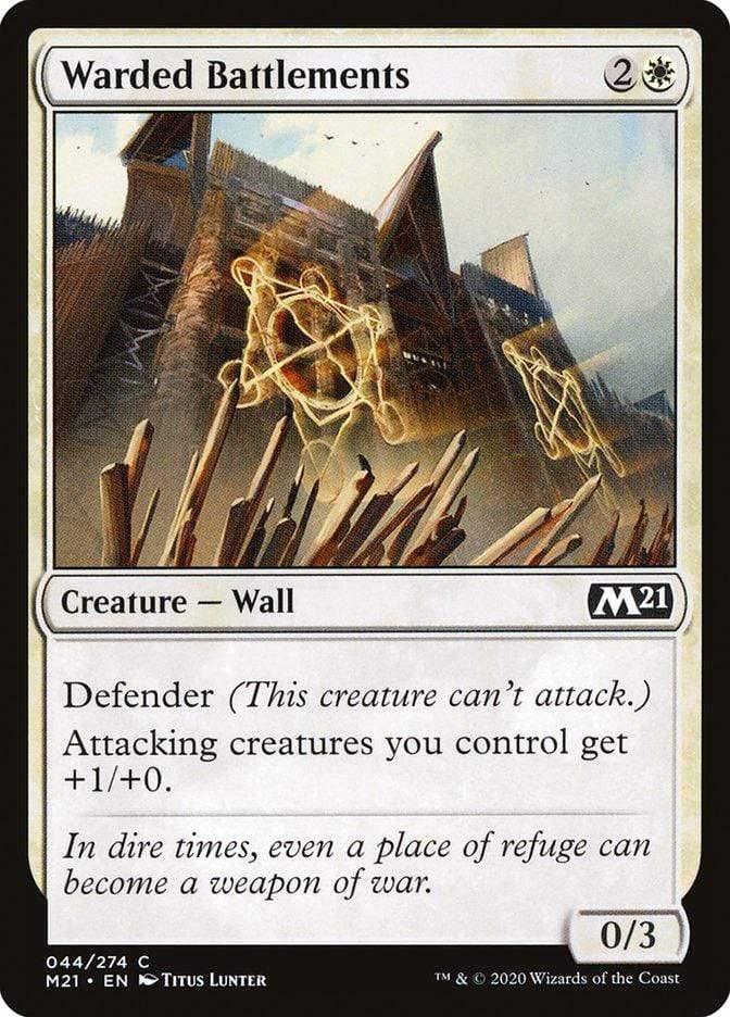 Magic: The Gathering MTG Single Warded Battlements [Core Set 2021]