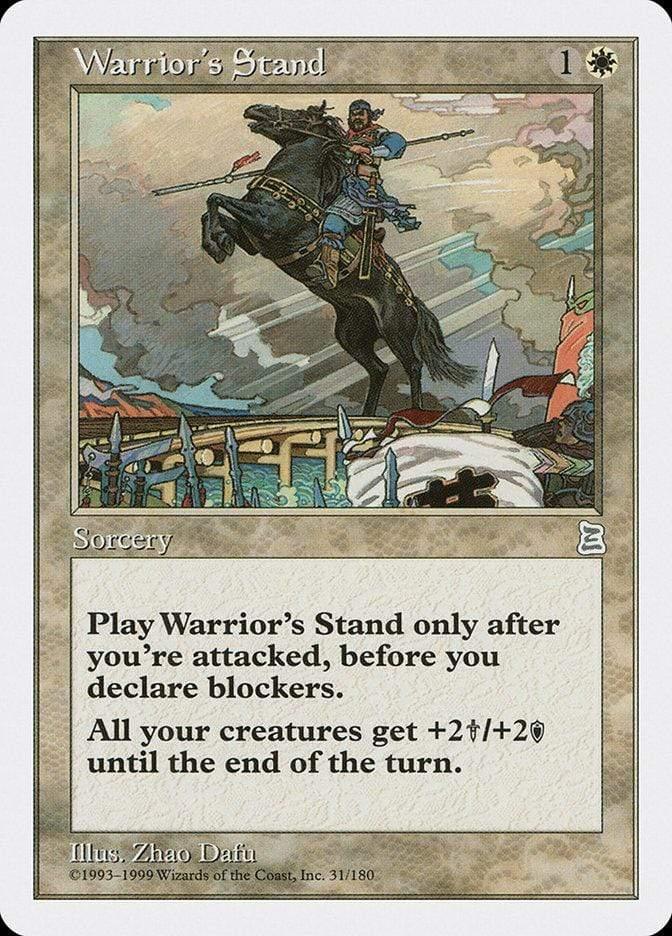 Magic: The Gathering MTG Single Warrior's Stand [Portal Three Kingdoms]
