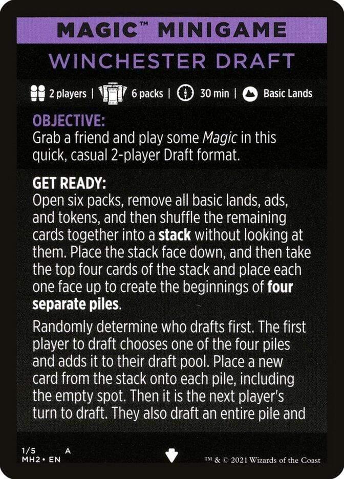 Magic: The Gathering MTG Single Winchester Draft (Magic Minigame) [Modern Horizons 2 Minigame]