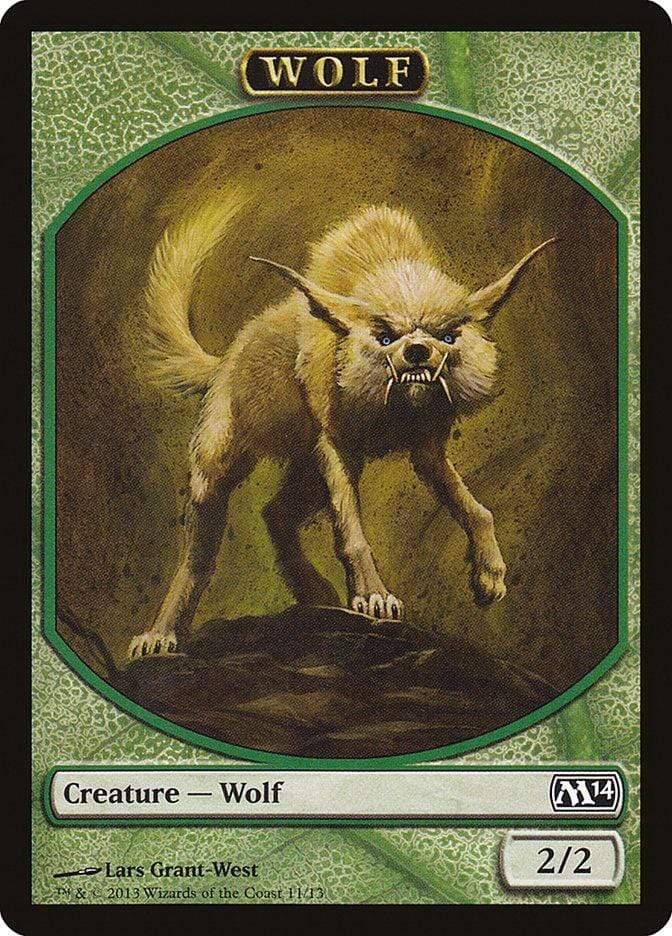 Magic: The Gathering MTG Single Wolf [Magic 2014 Tokens]