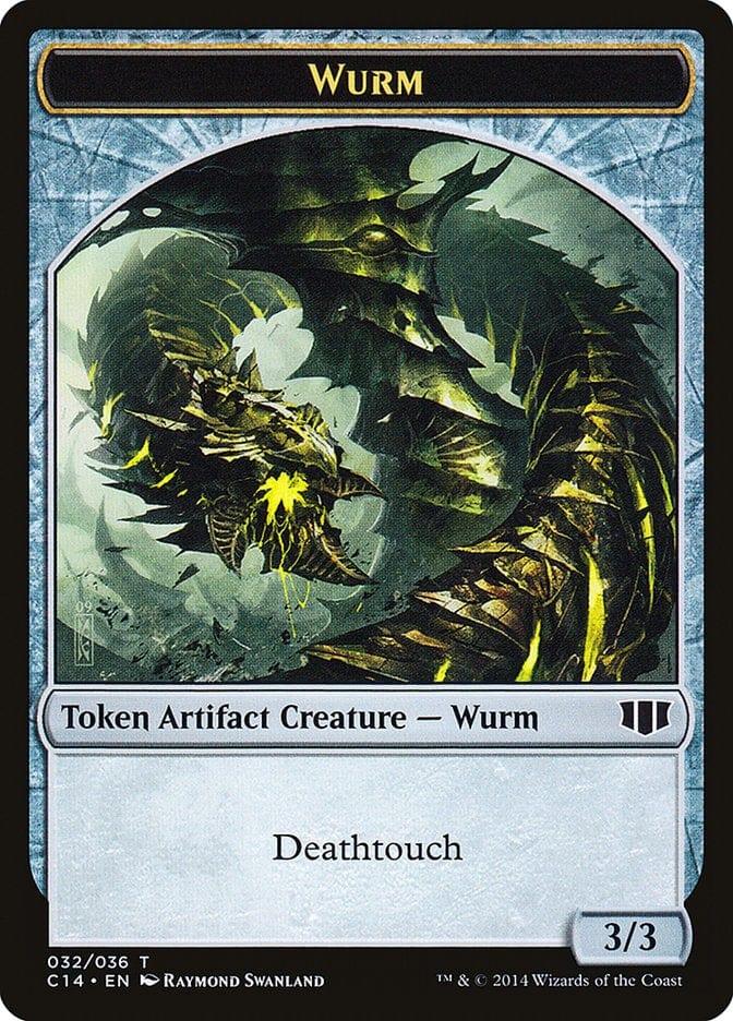 Magic: The Gathering MTG Single Wurm (032/036) // Goat Double-sided Token [Commander 2014 Tokens]