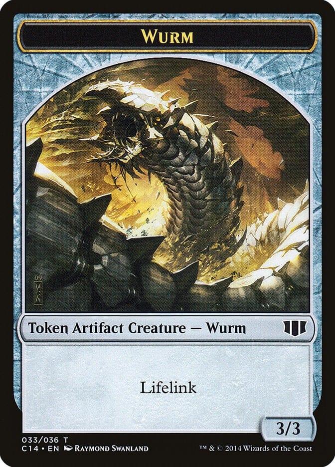 Magic: The Gathering MTG Single Wurm (033/036) // Goat Double-sided Token [Commander 2014 Tokens]