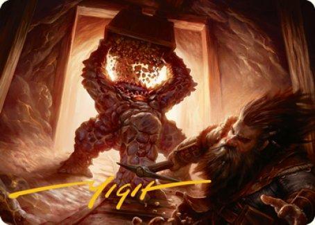 Magic: The Gathering MTG Single Xorn Art Card (Gold-Stamped Signature) [Dungeons & Dragons: Adventures in the Forgotten Realms Art Series]