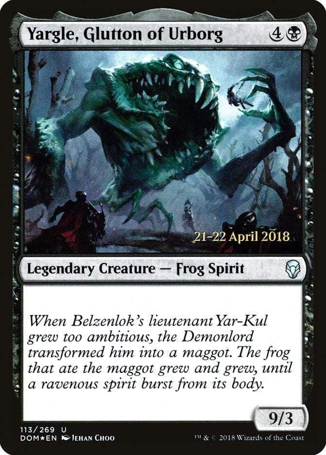 Magic: The Gathering MTG Single Yargle, Glutton of Urborg  [Dominaria Prerelease Promos]