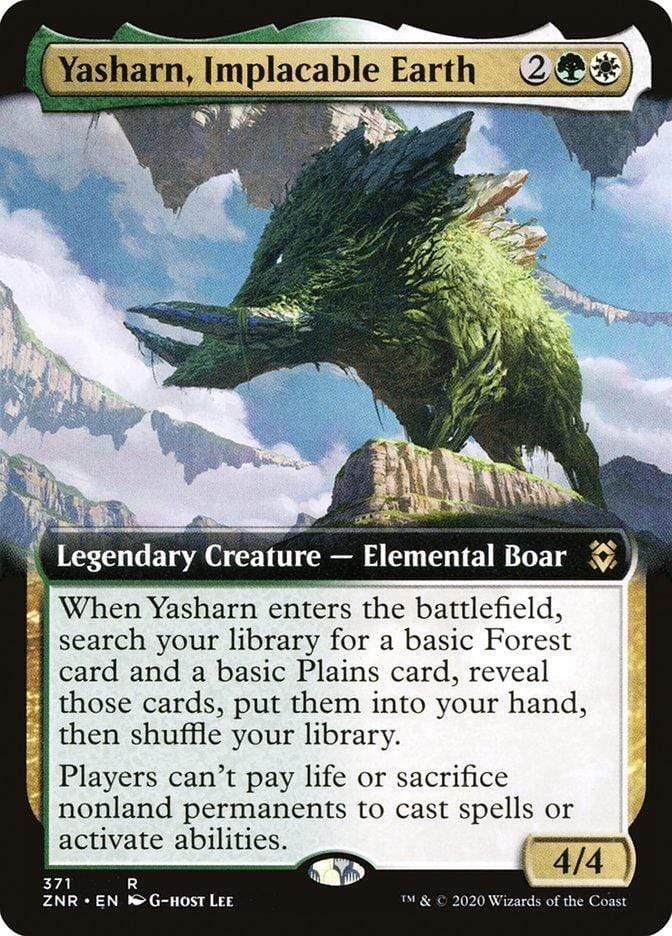 Magic: The Gathering MTG Single Yasharn, Implacable Earth (Extended) [Zendikar Rising Extended Art]