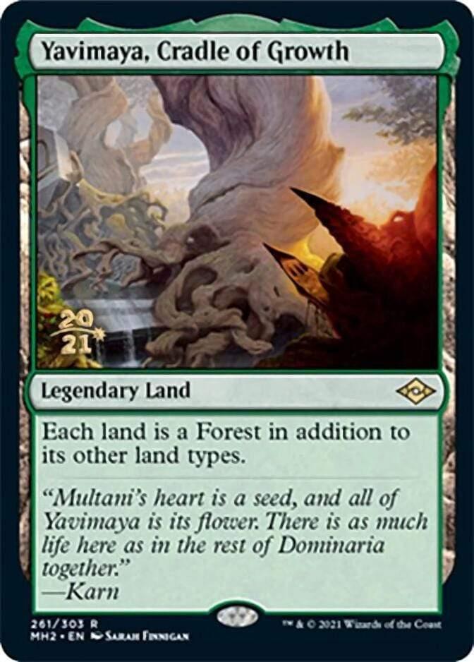 Magic: The Gathering MTG Single Yavimaya, Cradle of Growth [Modern Horizons 2 Prerelease Promos]
