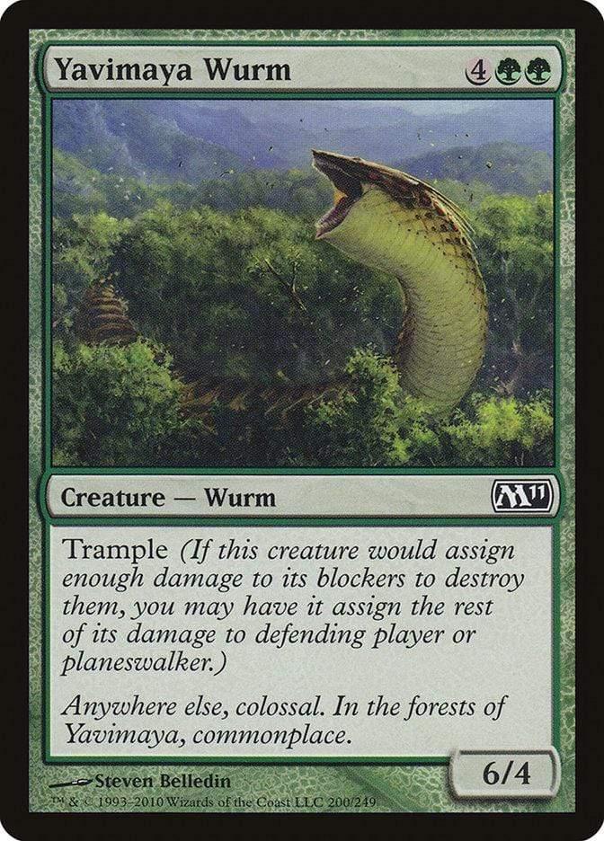 Magic: The Gathering MTG Single Yavimaya Wurm [Magic 2011]