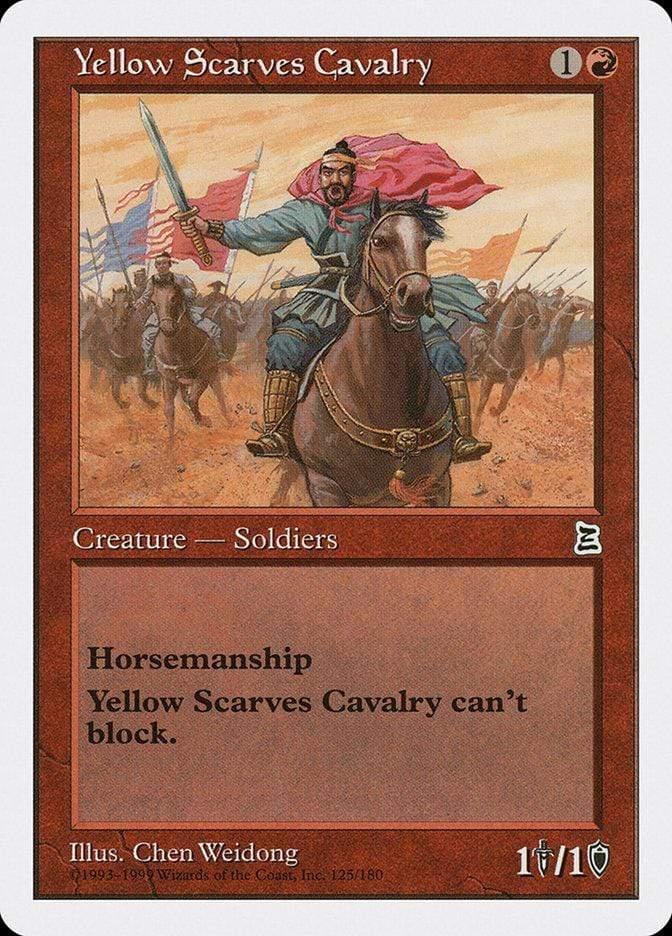 Magic: The Gathering MTG Single Yellow Scarves Cavalry [Portal Three Kingdoms]