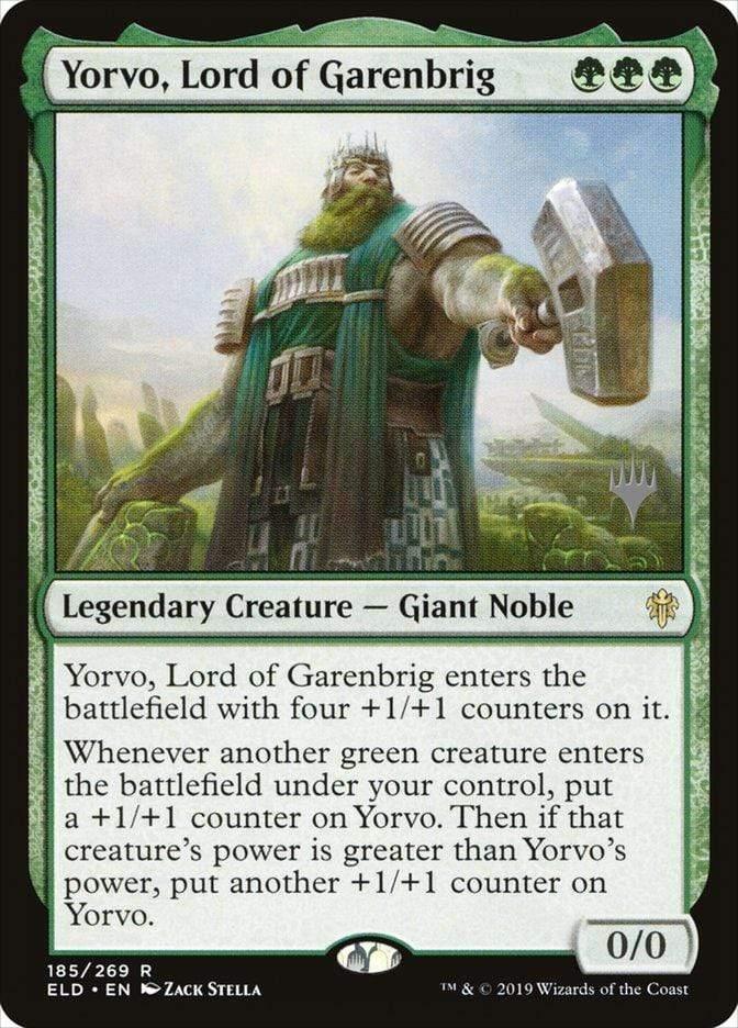 Magic: The Gathering MTG Single Yorvo, Lord of Garenbrig (Promo Pack) [Throne of Eldraine Promos]