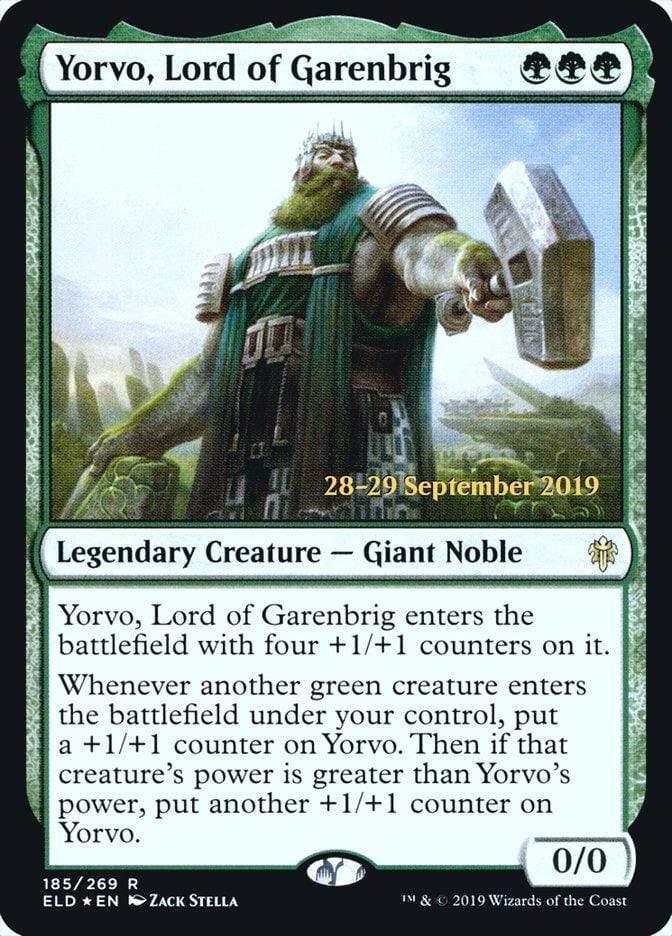 Magic: The Gathering MTG Single Yorvo, Lord of Garenbrig  [Throne of Eldraine Prerelease Promos]