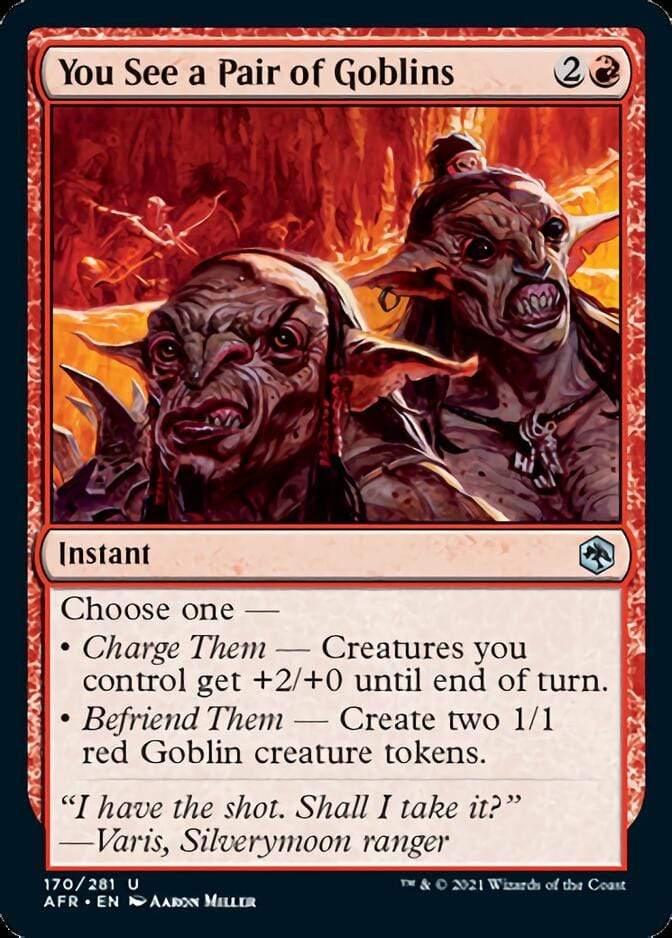 Magic: The Gathering MTG Single You See a Pair of Goblins [Dungeons & Dragons: Adventures in the Forgotten Realms]
