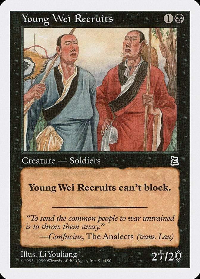 Magic: The Gathering MTG Single Young Wei Recruits [Portal Three Kingdoms]