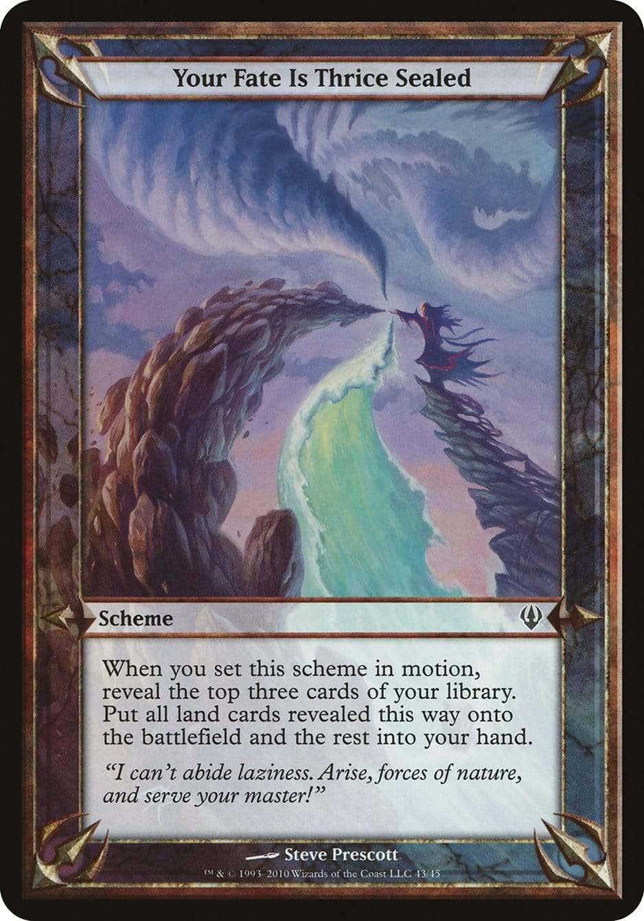 Magic: The Gathering MTG Single Your Fate Is Thrice Sealed (Schemes) [Archenemy Schemes]