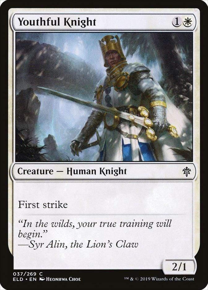 Magic: The Gathering MTG Single Youthful Knight [Throne of Eldraine]